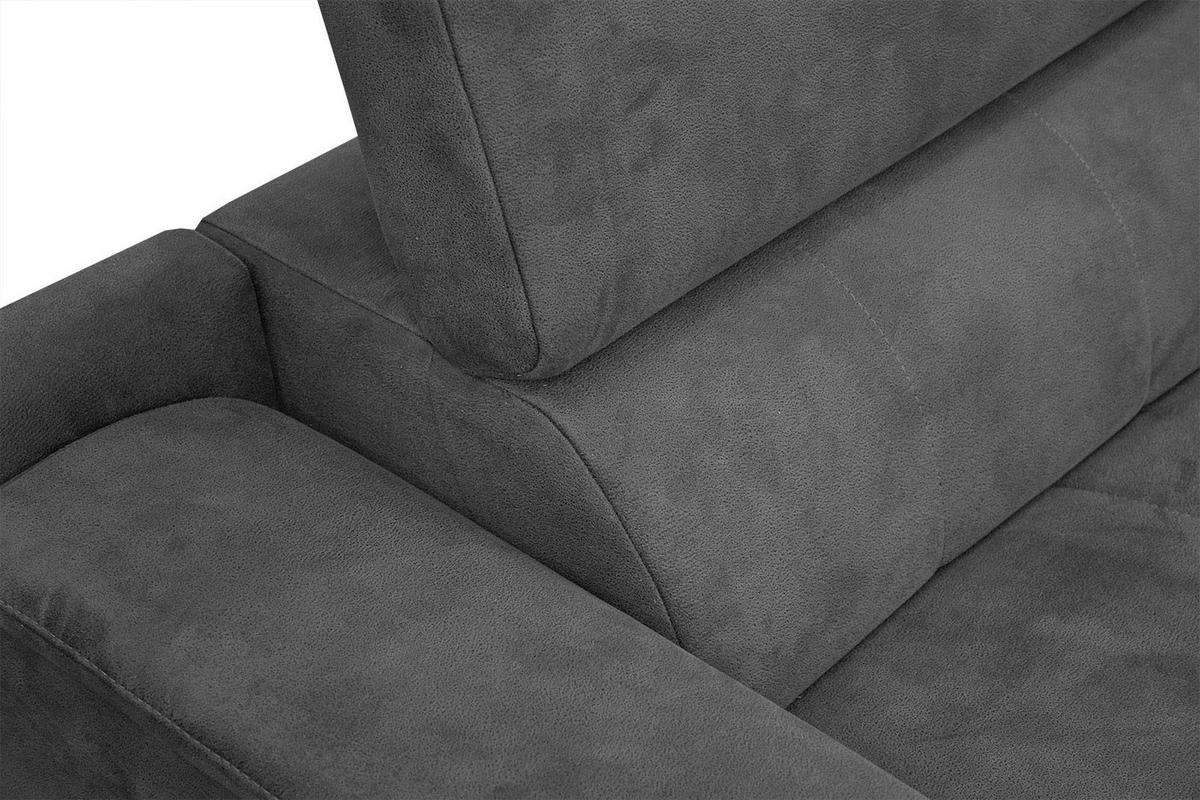 ECKSOFA FIERO 4-Sitzer, dunkelgrau - Dunkelgrau/Schwarz, Holzwerkstoff/Textil (288/170cm) - Wozimo