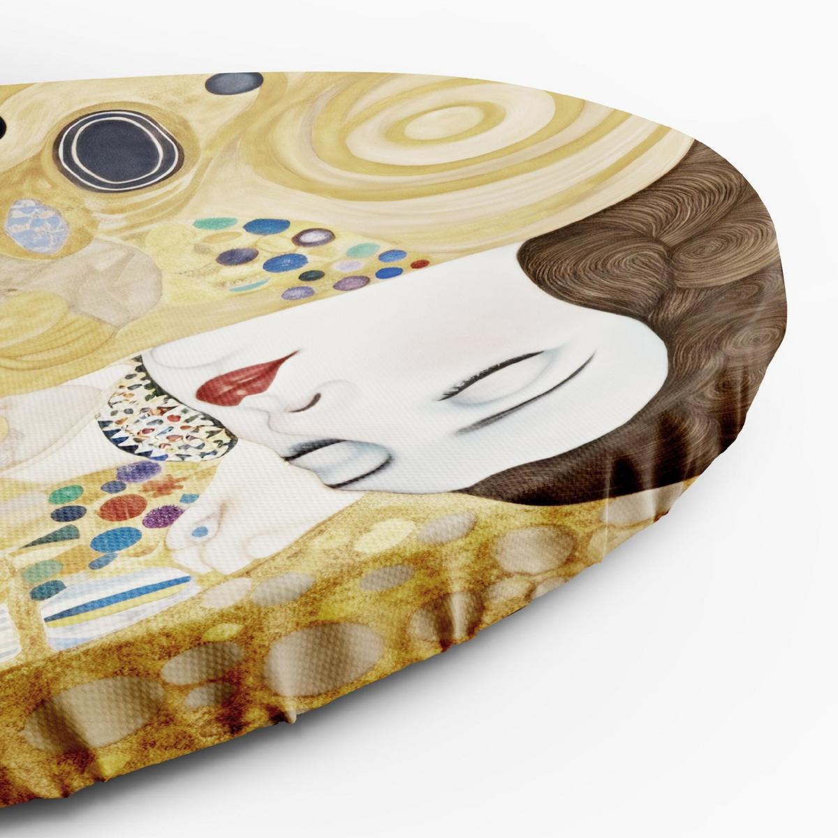 RUNDES BILD Gold 80/80 cm - Goldfarben, Textil (80/80cm) - KUNSTLOFT