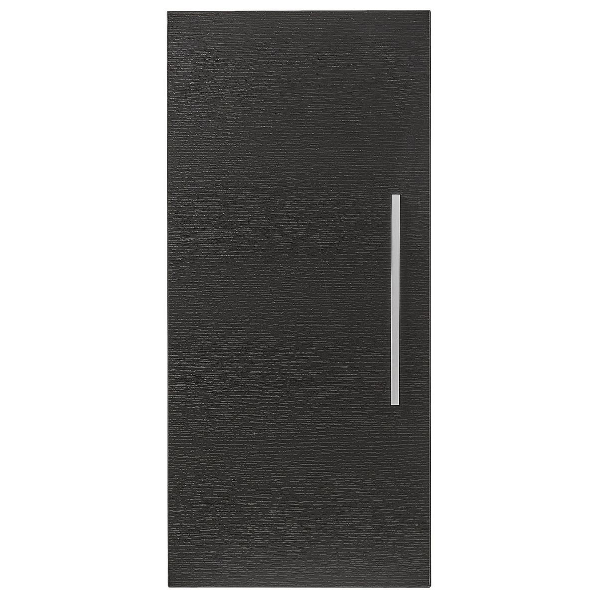 BAD HÄNGESCHRANK schwarz Bilbao - Silberfarben/Schwarz, Holzwerkstoff (40/88/35cm) - Beliani