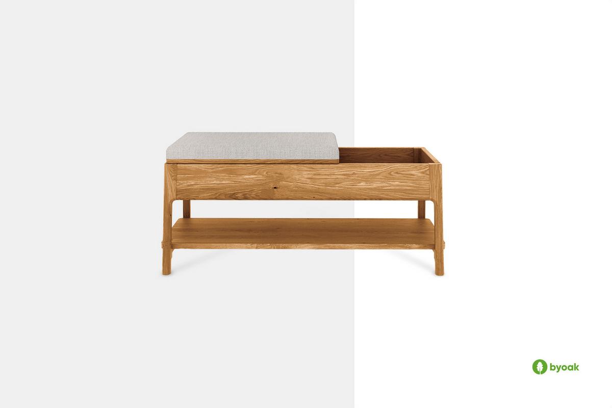 BETTBANK PAUL Kernbuche - Kernbuche, Holz (107/46/47cm) - byoak
