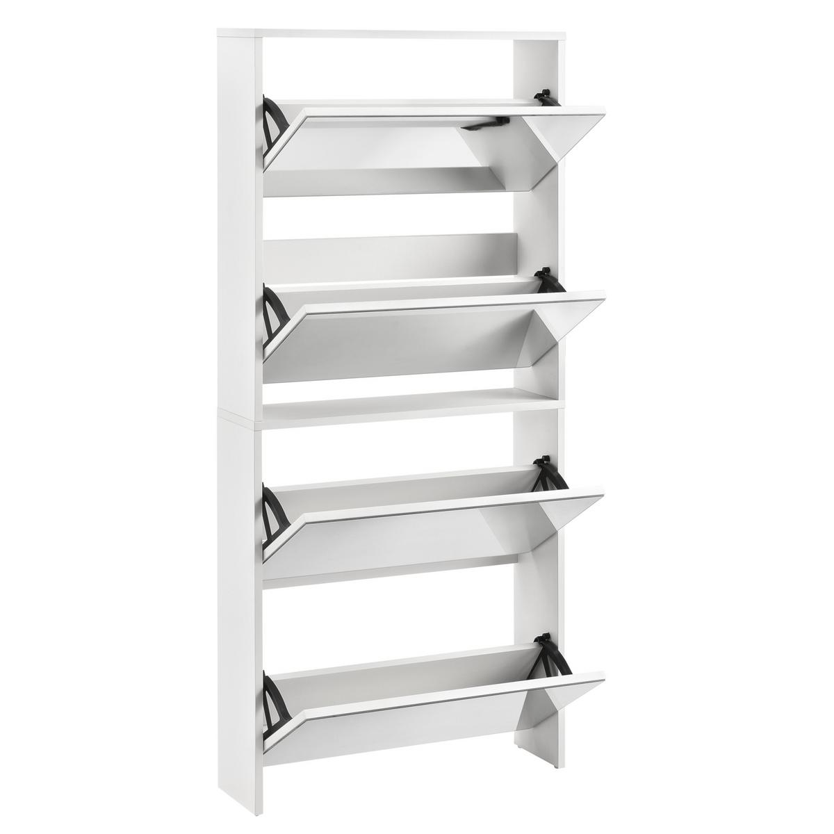 SCHUHKIPPER Vogar - Weiß, Holzwerkstoff (63/134/17cm) - [en.casa]
