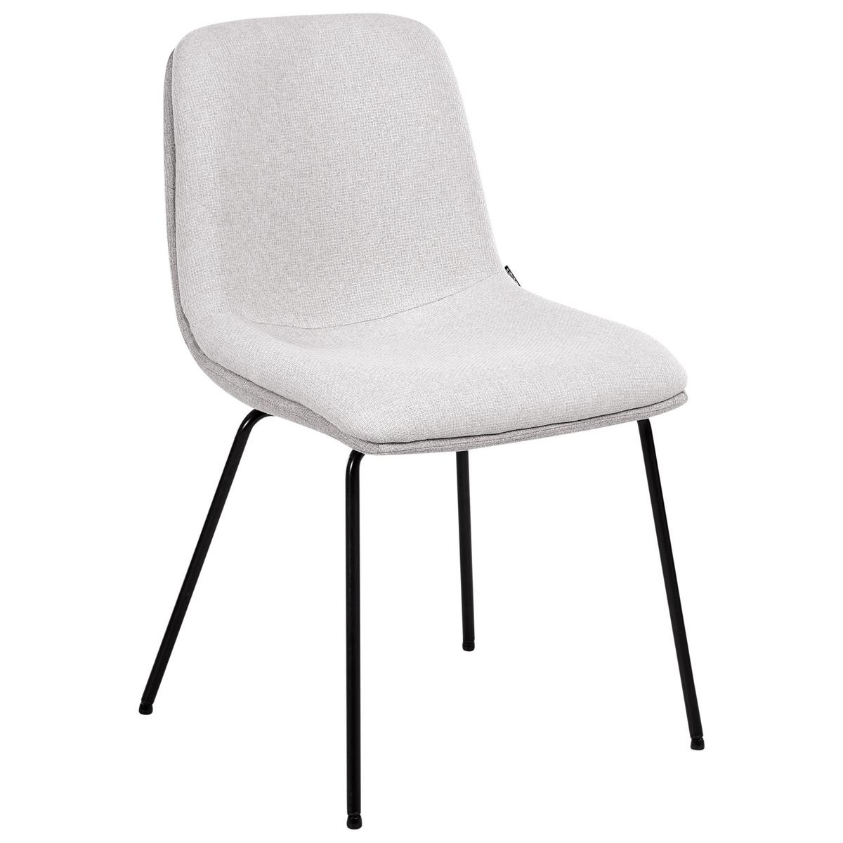 ESSZIMMERSTUHL 2er-Set Hellgrau Lorida - Hellgrau, Textil (46/81/55cm) - Beliani