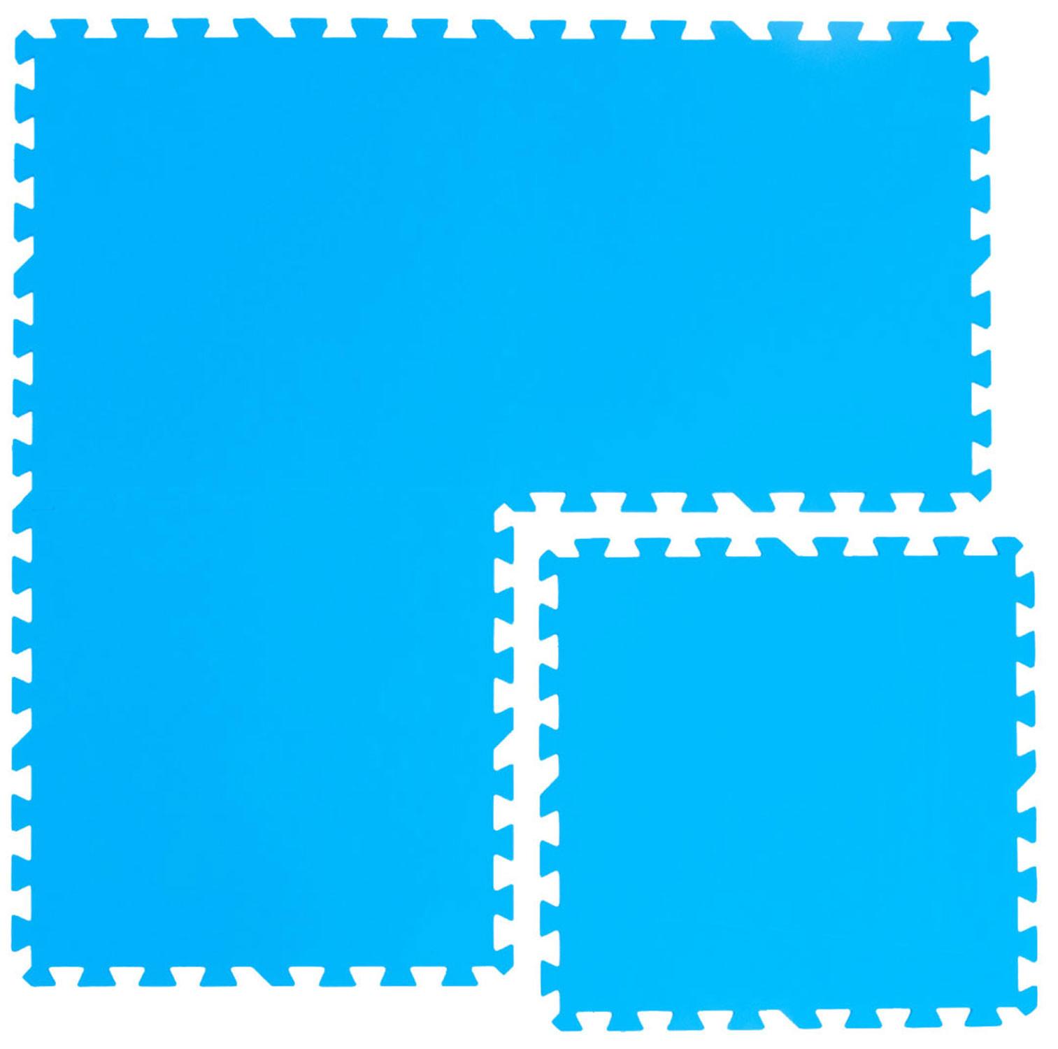 POOLMATTEN 1m² 4 EVA Matten 50 cm Blau - Blau, Kunststoff (50/50cm) - eyepower