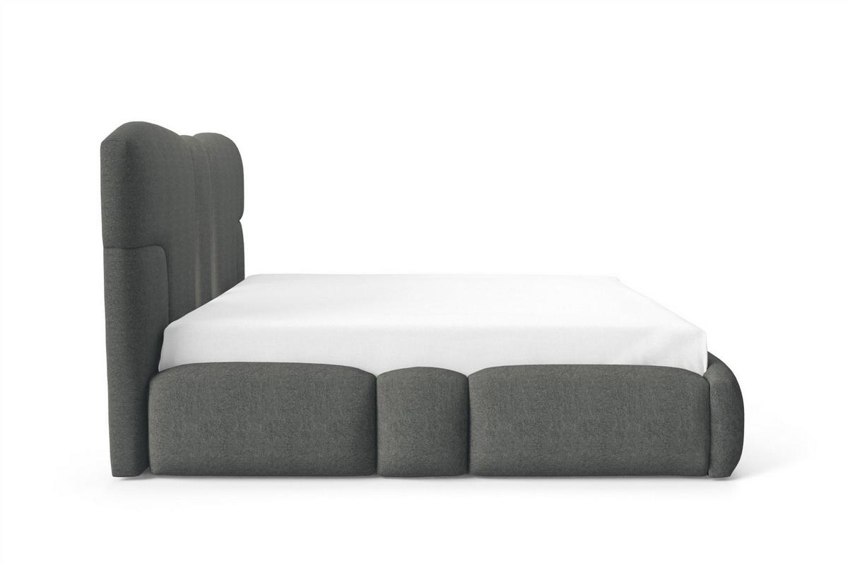 POLSTERBETT Jordan Komplettset - Dunkelgrau, Holzwerkstoff/Textil (140/200cm) - Fun Möbel