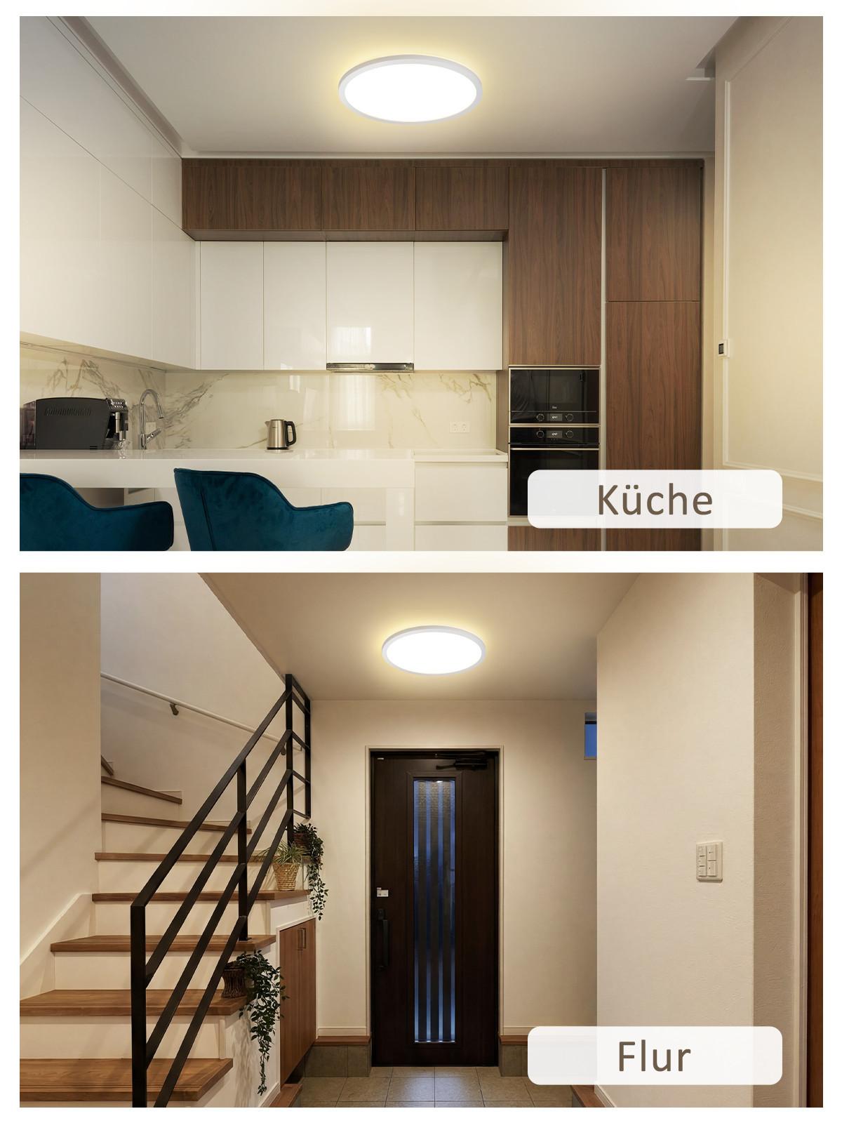 LED DECKENLEUCHTE Lyvyn 29.3/29.3/3 cm - Weiß, Kunststoff (29.3/29.3/3cm) - ZMH