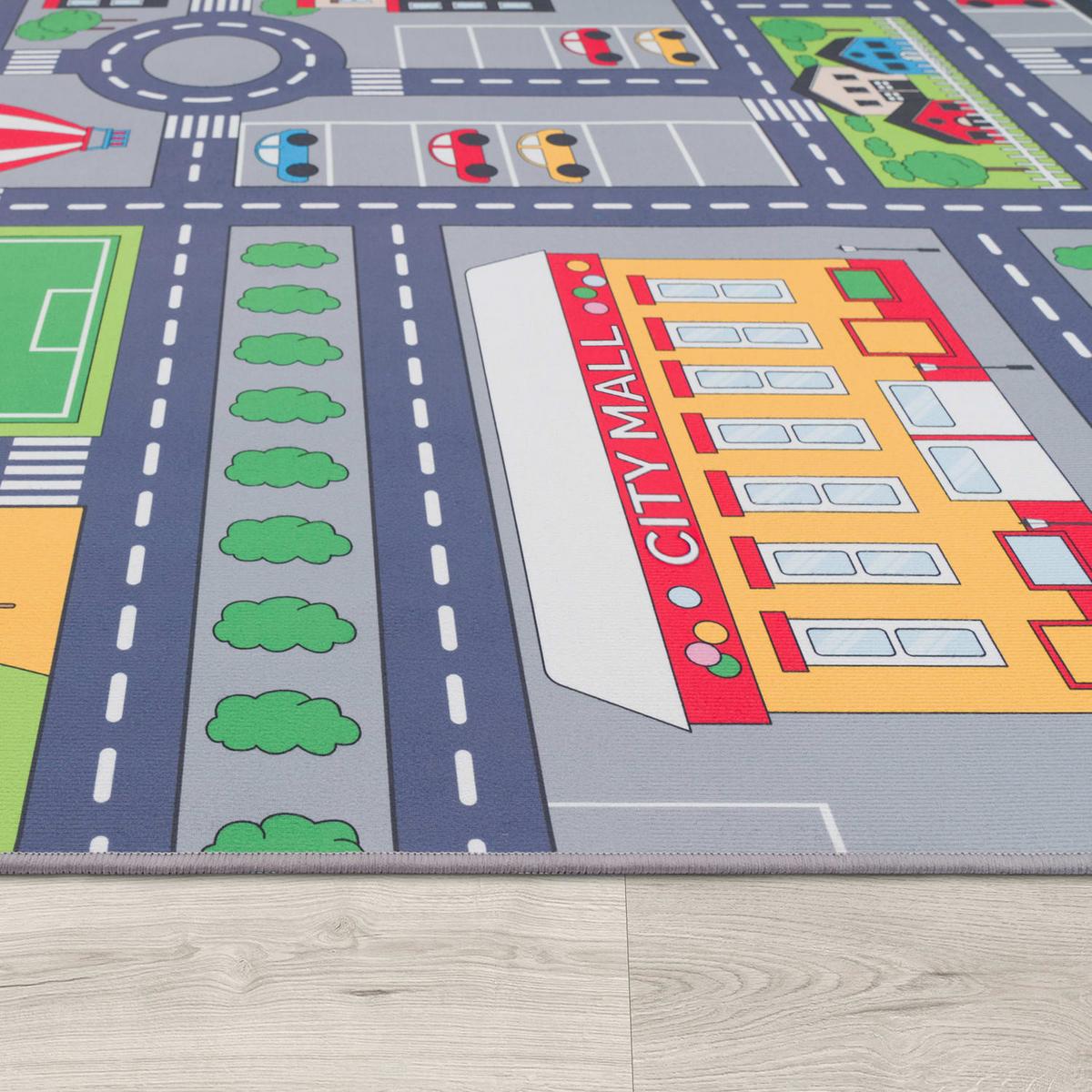 KINDERTEPPICH Grau Ø 160 cm - Multicolor, Kunststoff (160/160cm) - TT Home
