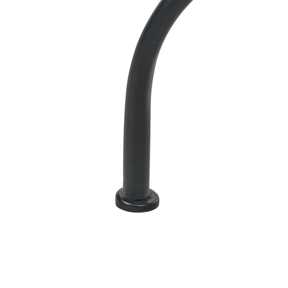 BISTROTISCH 60/60 cm Terrazzo Optik Metall Schwarz Adrano - Schwarz, Metall (60/60/74cm) - Beliani