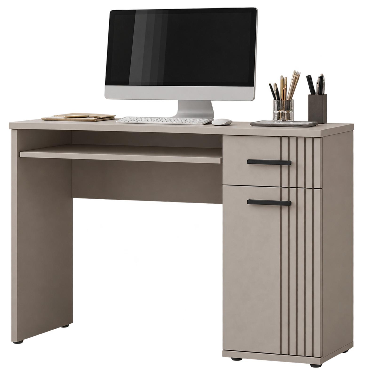 SCHREIBTISCH Kaschmir 120 x 76 cm, Laptoptisch für Kinder-/Jugendzimmer - Kaschmir/Schwarz, Holzwerkstoff/Kunststoff (50/120/76cm) - Inn.Furn