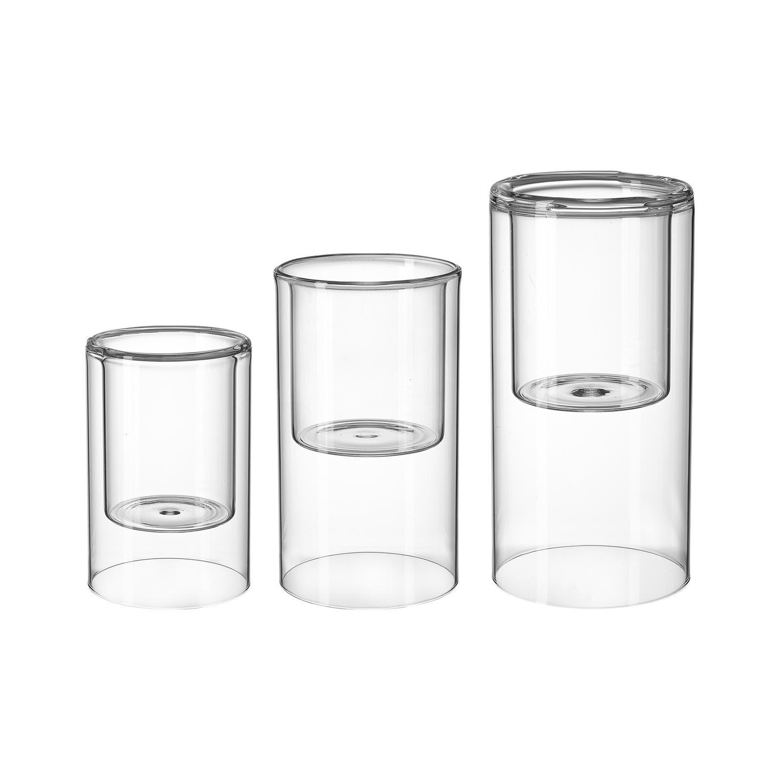 WINDLICHTER Abisko 15,5 / 18 / 20 cm 3-tlg. - Transparent, Glas (2/2/2cm) - Ritzenhoff Breker
