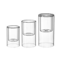 WINDLICHTER Abisko 15,5 / 18 / 20 cm 3-tlg. - Transparent, Glas (2/2/2cm) - Ritzenhoff Breker