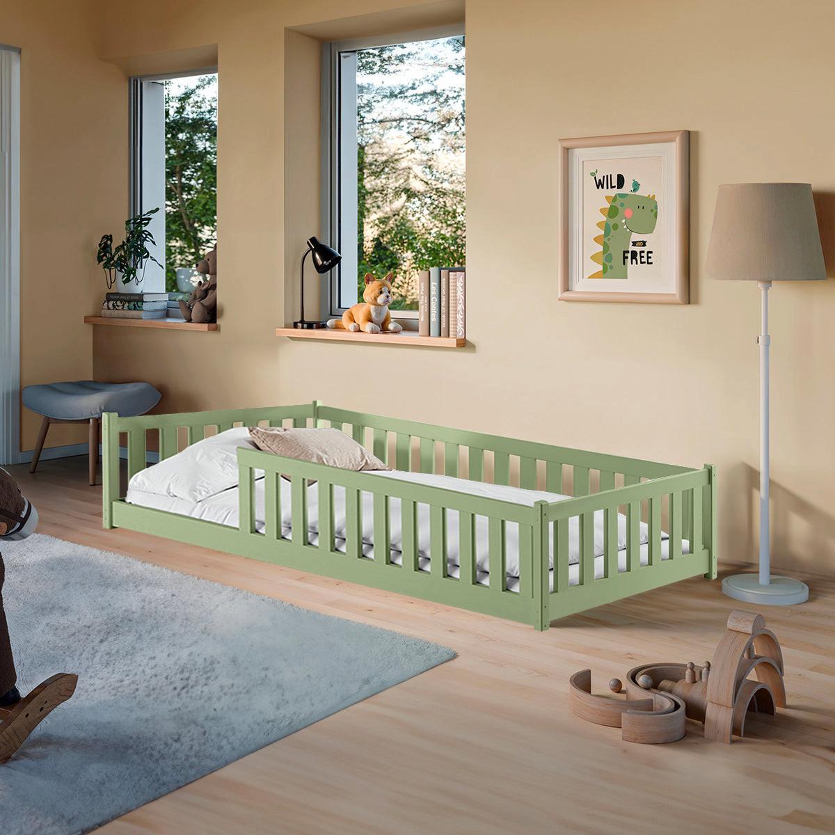 KINDERBETT 90/200 Maya Olive - Grün, Holz (90/200cm) - Petits-meubles