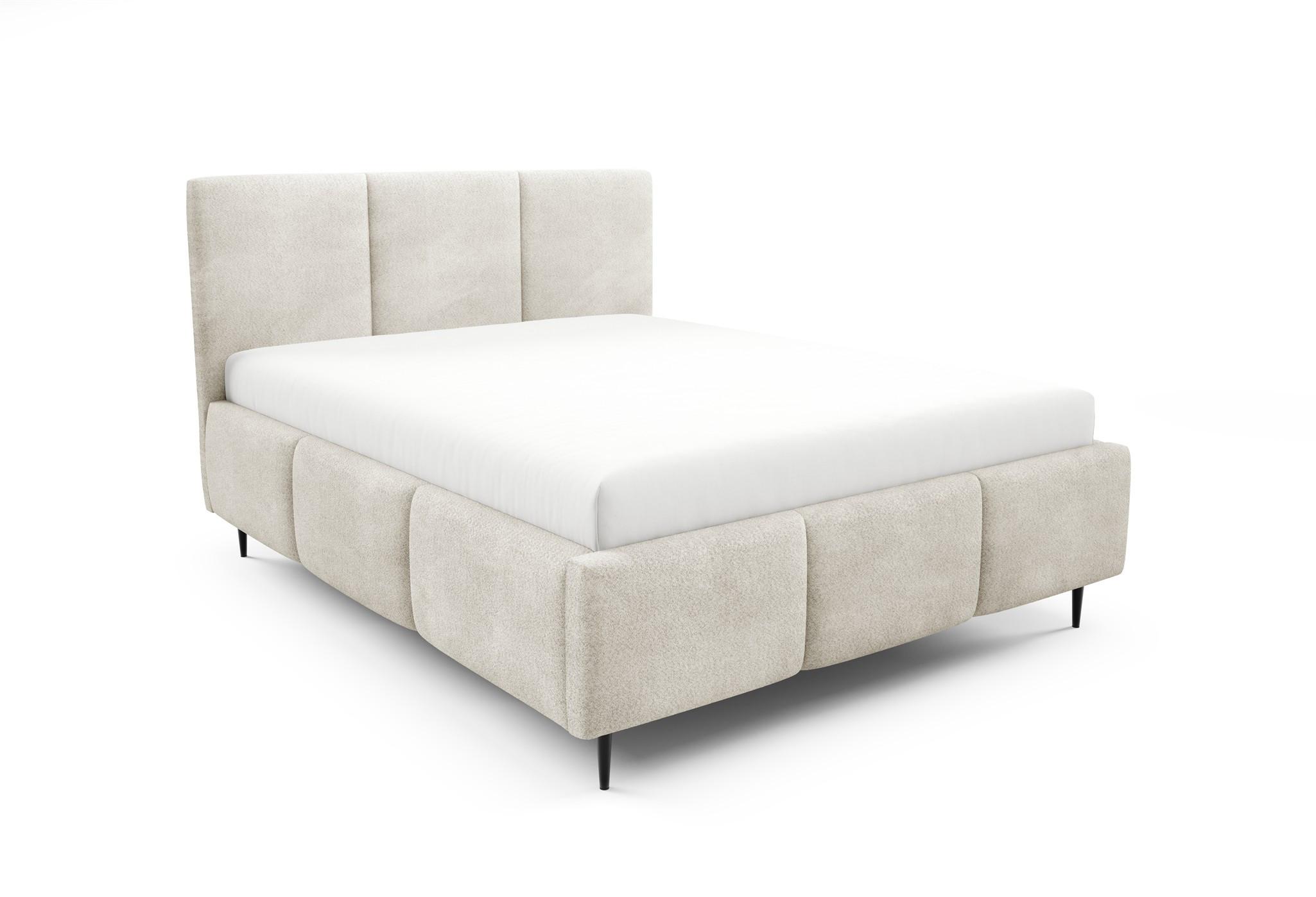 POLSTERBETT Miami - Beige, Holzwerkstoff/Textil (140/200cm) - Fun Möbel