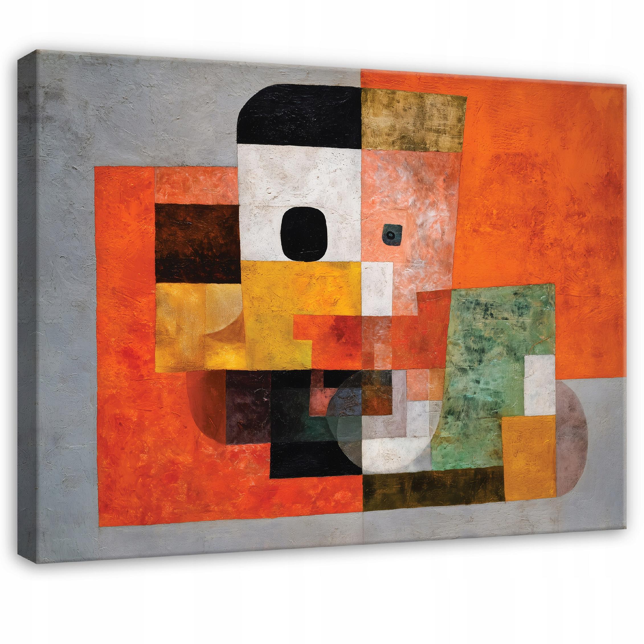 LEINWANDBILD Abstrakt Morceau Orange 120x80 cm - Multicolor, Holzwerkstoff (120/80cm) - Wallarena