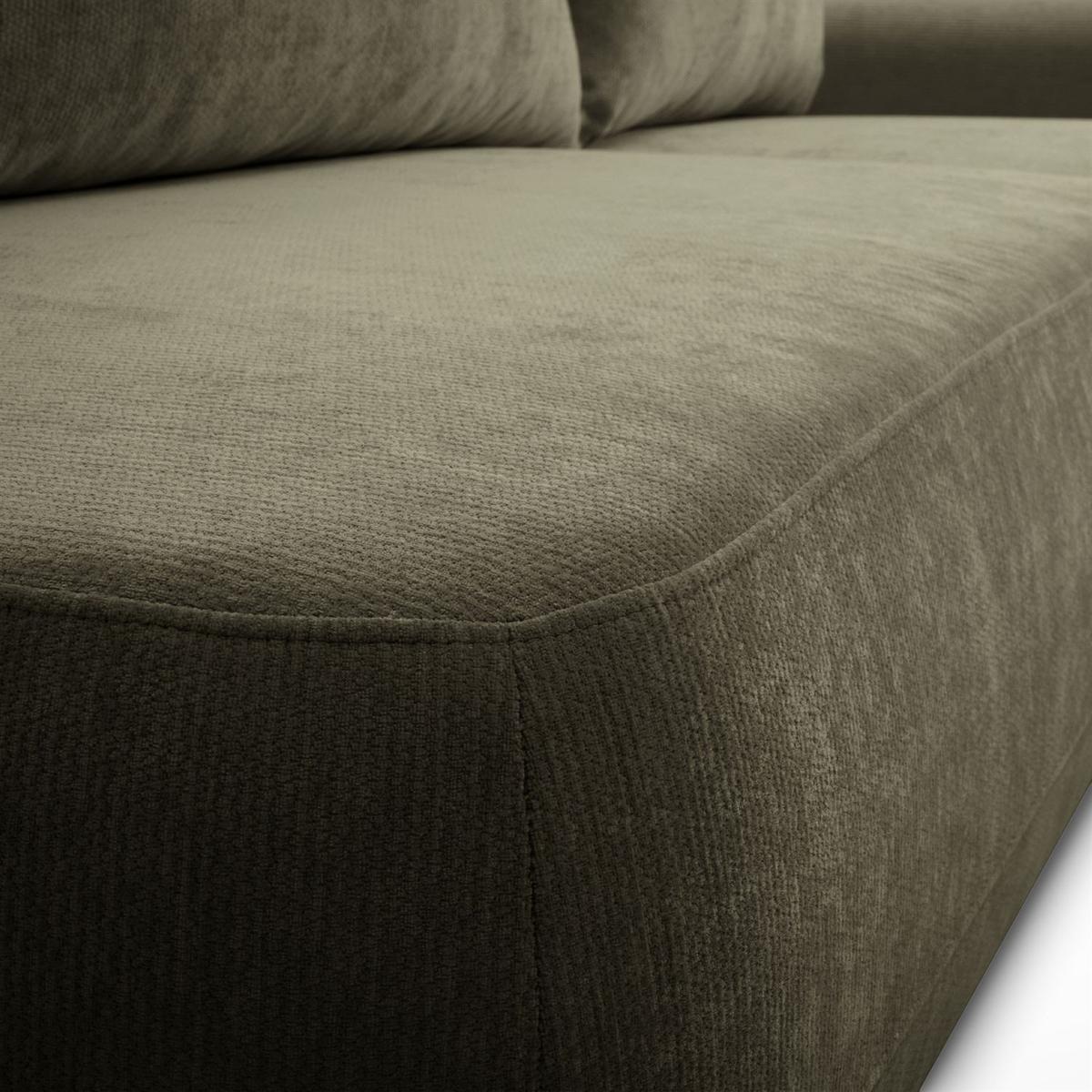 ECKSOFA GOYA mit Schlaffunktion und Bettkasten, Rechte, Perfect Harmony 39 - Waldgrün, Textil (302/184cm) - Lookway