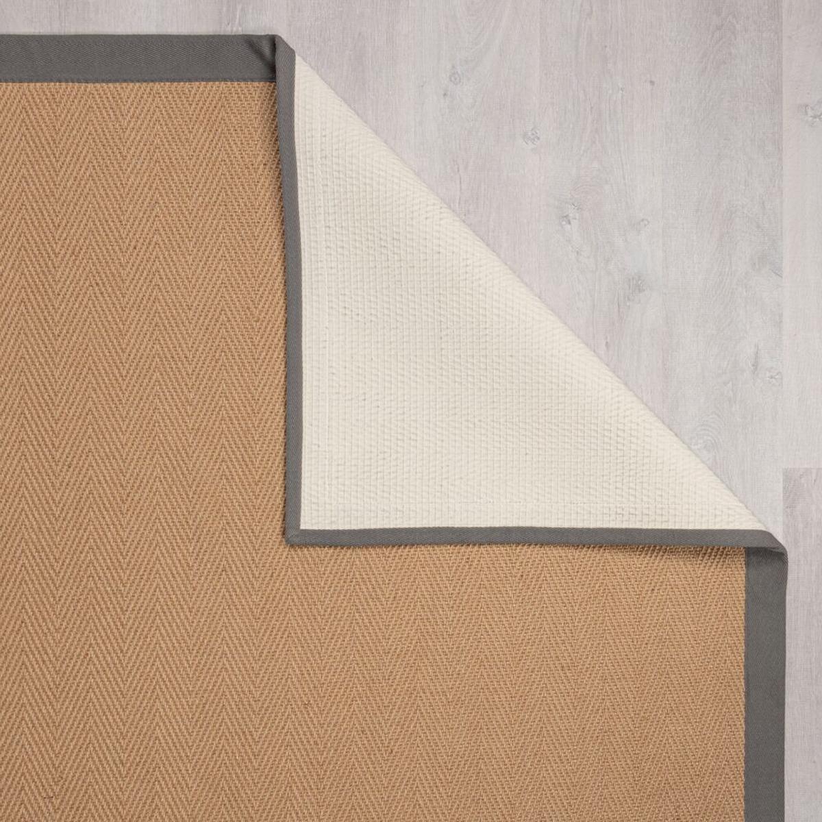 JUTETEPPICH TRENT, geometrisch, Grau, 120 x 170 cm - Naturfarben/Grau, Textil (120/170cm) - KADIMA DESIGN