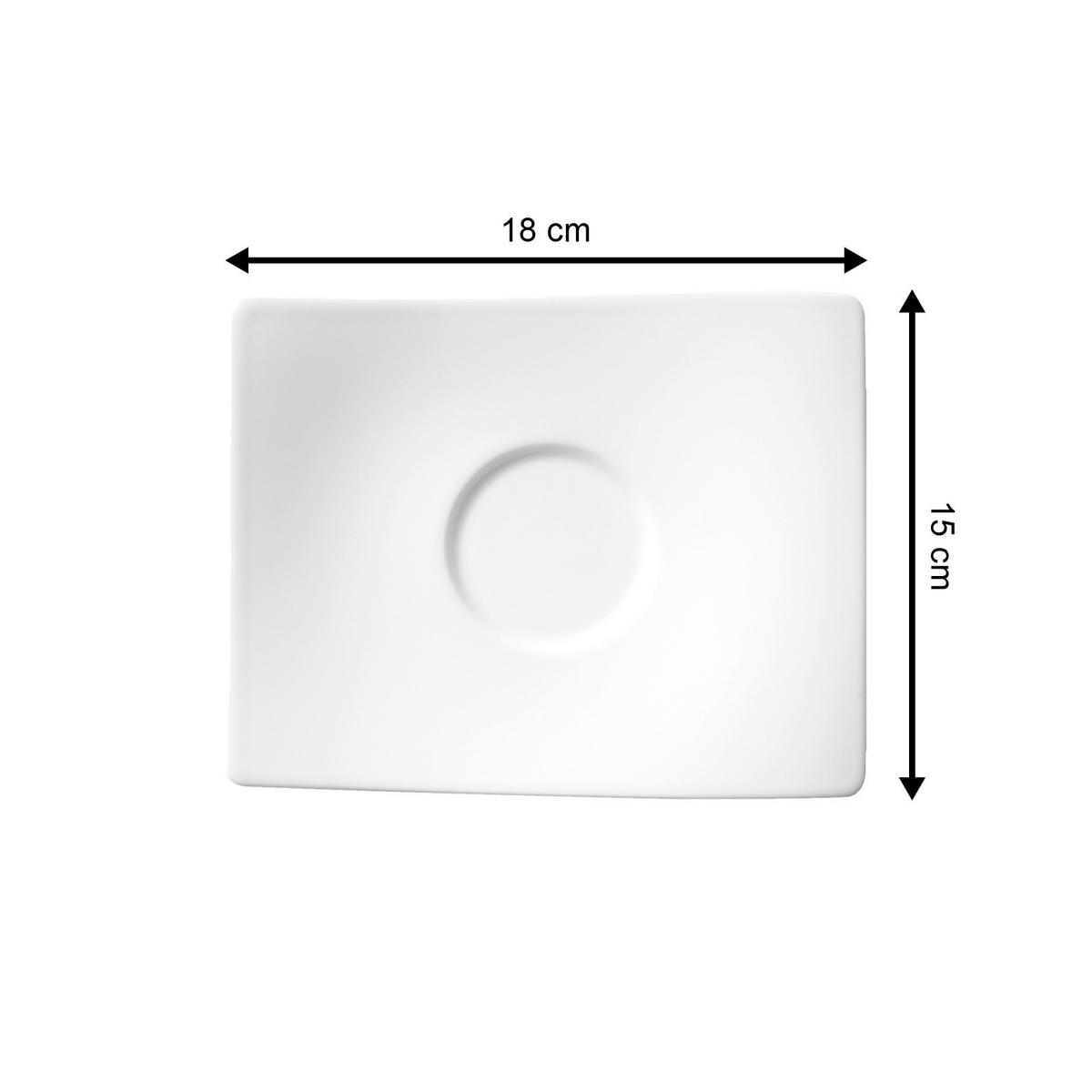 KAFFEE-/TEEUNTERTASSE NewWave weiß 6er Set - Weiß, Keramik (1cm) - Villeroy & Boch