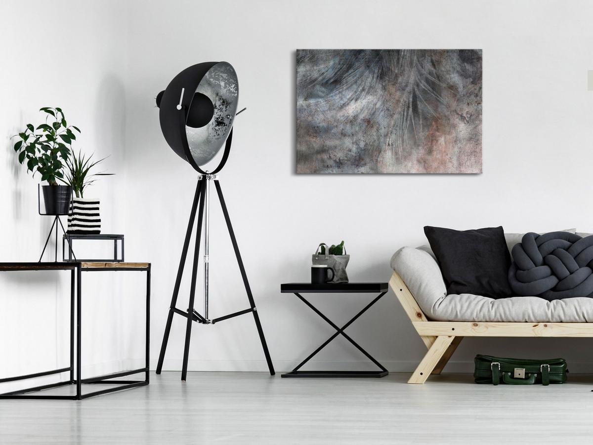 KUNSTDRUCK Grau 90/60 cm - Braun/Grau, Textil (90/60cm) - KUNSTLOFT