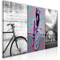 KUNSTDRUCK Schwarz-Weiß 60/30 cm - Blau/Schwarz, Textil (60/30cm) - KUNSTLOFT