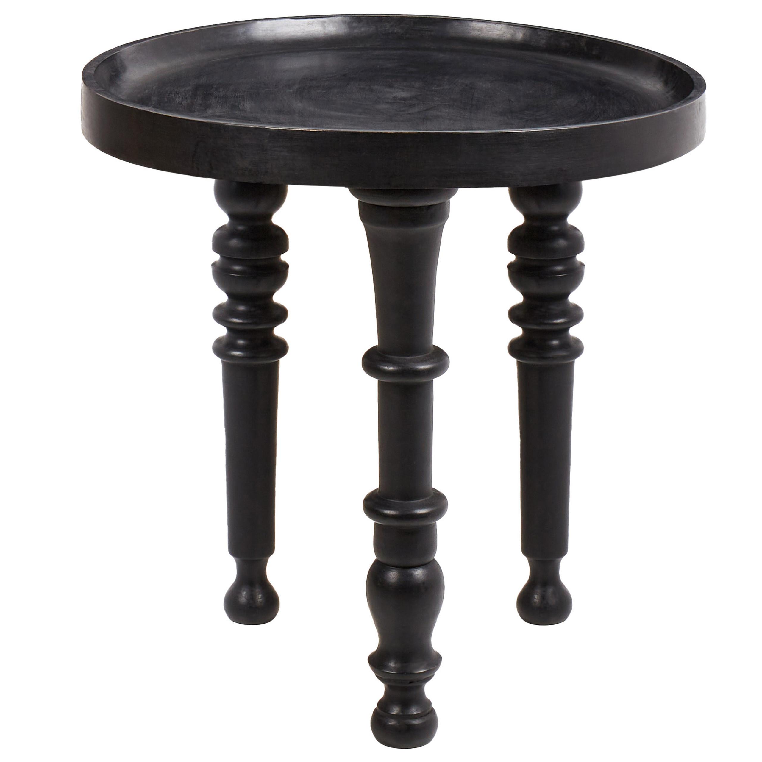 BEISTELLTISCH Mangoholz Schwarz Leeton - Schwarz, Holz (52/52/53cm) - Beliani