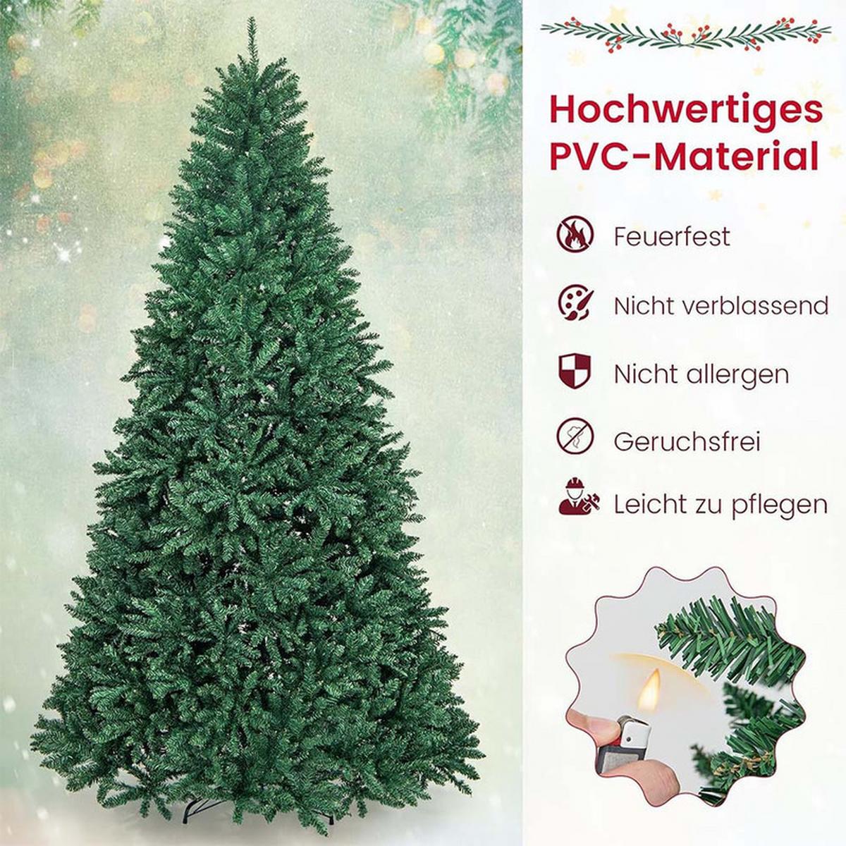 WEIHNACHTSBAUM mit Metallständer 270cm Grün - Grün, Metall (275cm) - COSTWAY