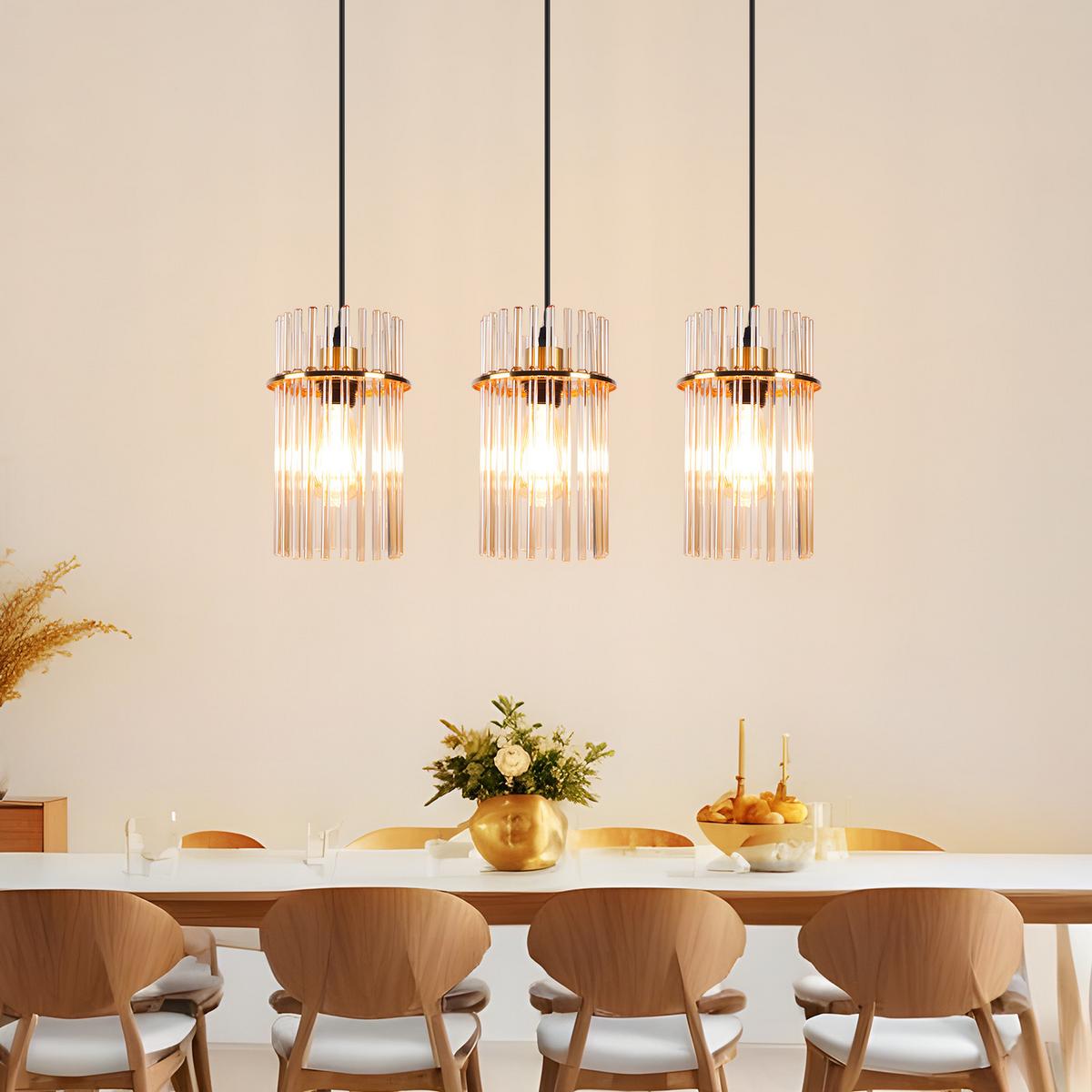 PENDELLEUCHTE Joseph 48/5/150 cm - Goldfarben, Glas (48/5/150cm) - ZMH