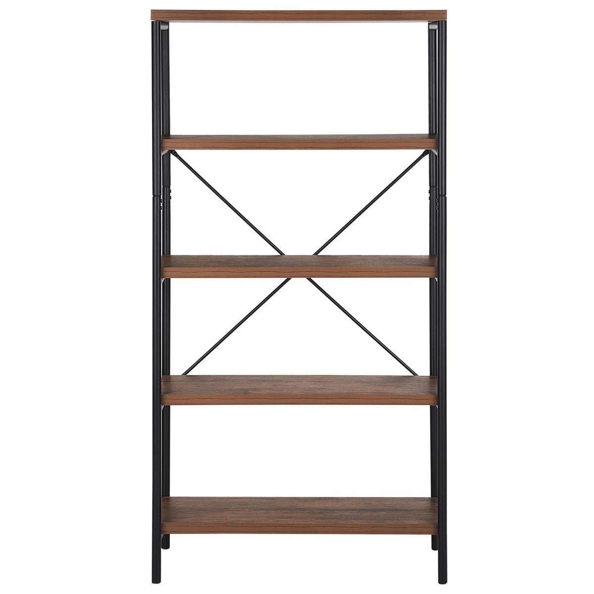 REGAL 4 Fächer Brisbane - Dunkelbraun, Holzwerkstoff (80/160/36cm) - Beliani