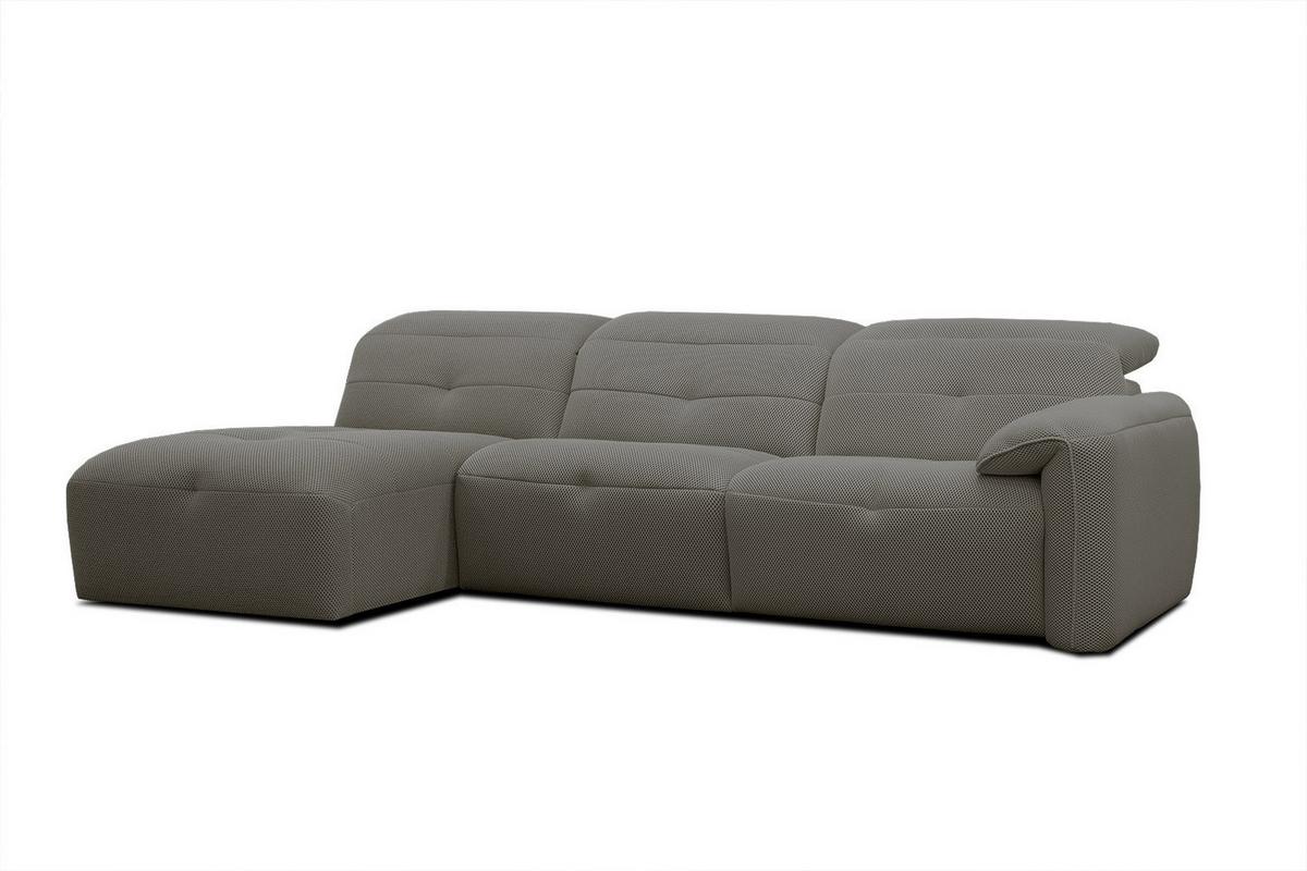 ECKSOFA TRENTO 4-Sitzer, taupe - Taupe/Schwarz, Holzwerkstoff/Kunststoff (165/262cm) - Wozimo