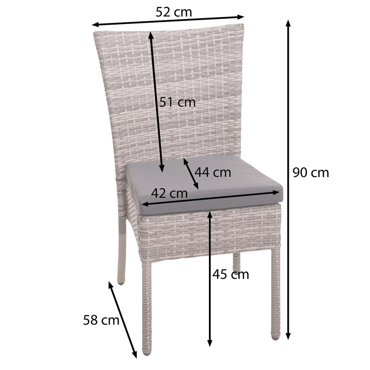 STUHL Schwarz, Anthrazit 2er-Set - Anthrazit/Schwarz, Kunststoff (52/90/58cm) - MCW
