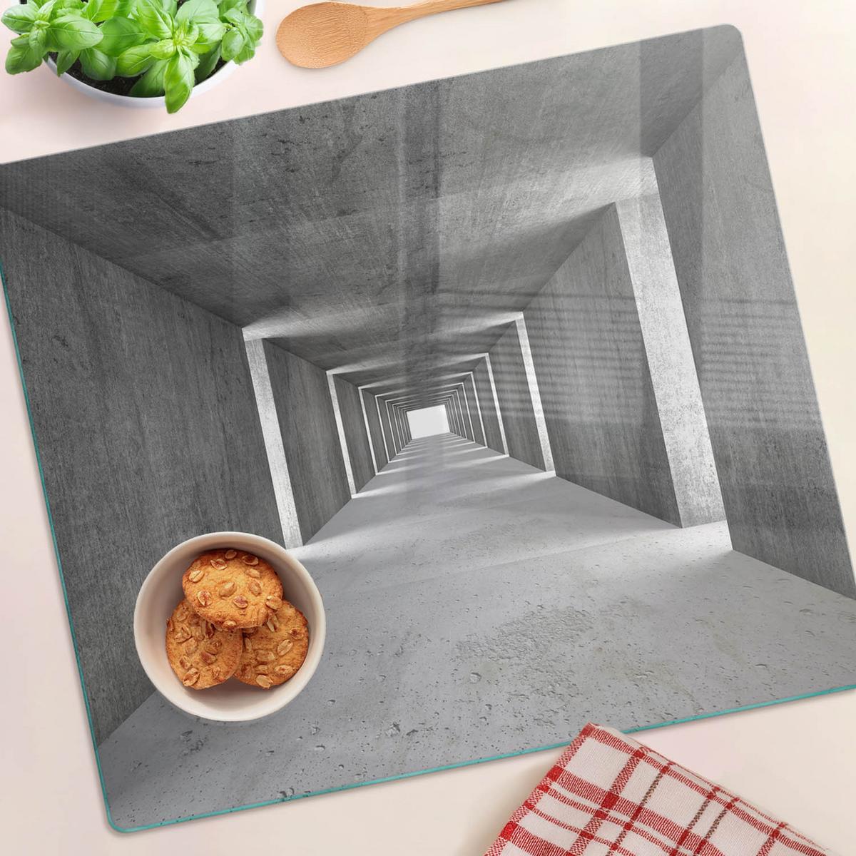 GLASPLATTE 60x52 cm Beton - Grau, Glas (60/0.4/52cm) - TULUP