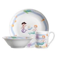 KINDERGESCHIRR SET BAMBINI AVVENTURA Meer - Hellblau, Keramik (9.5/21.5/21.3cm) - Leonardo Living