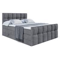 BOXSPRINGBETT RICAR-Z KING - 140 x 200 - H3/H4 - Dunkelgrau - Dunkelgrau, Holzwerkstoff (140/200cm) - ALTDECOR
