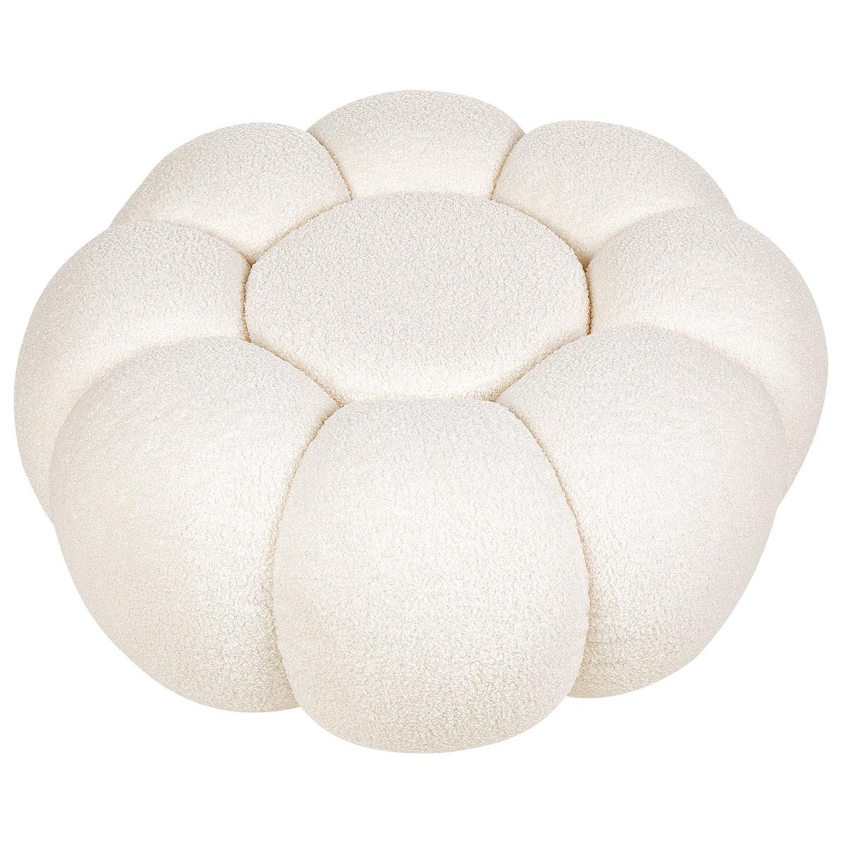 POUF Weiß Beaufort - Creme, Textil (60/27/60cm) - Beliani
