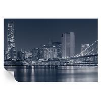 FOTOTAPETE 104x70 cm - Nachtstadt - Schwarz, Textil (104/70cm) - Wallfluent