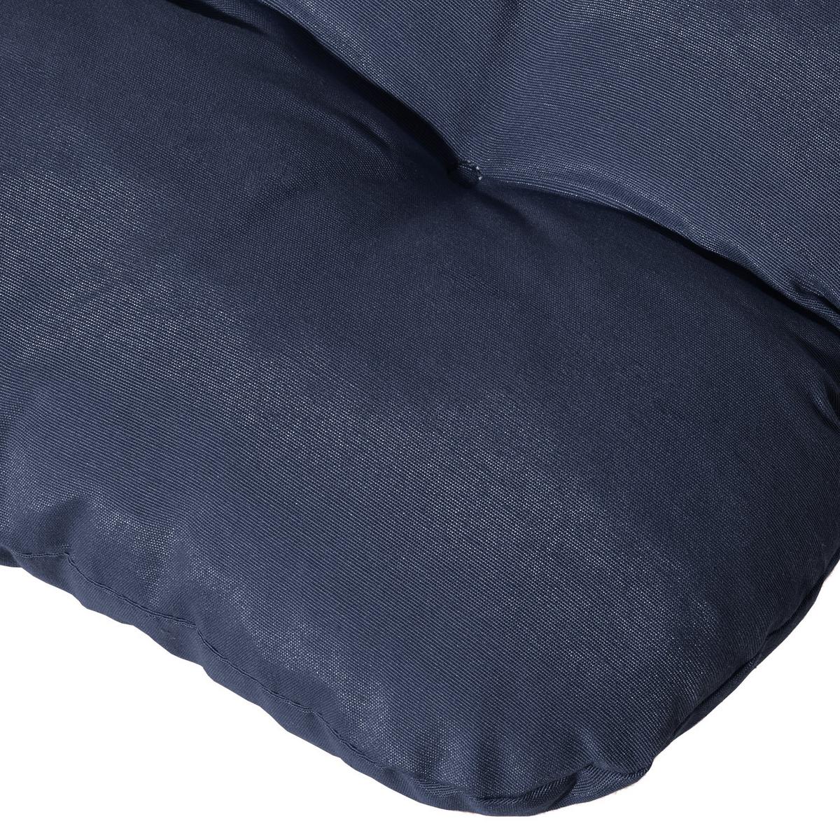 HOCHLEHNERAUFLAGE Flair HL 120/50/8cm Dunkelblau - Dunkelblau, Textil (50/8/120cm) - Beautissu 