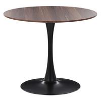 ESSTISCH 90/90/74 cm Dunkelbraun, Schwarz Rund Boca - Dunkelbraun, Holzwerkstoff (90/90/74cm) - Beliani