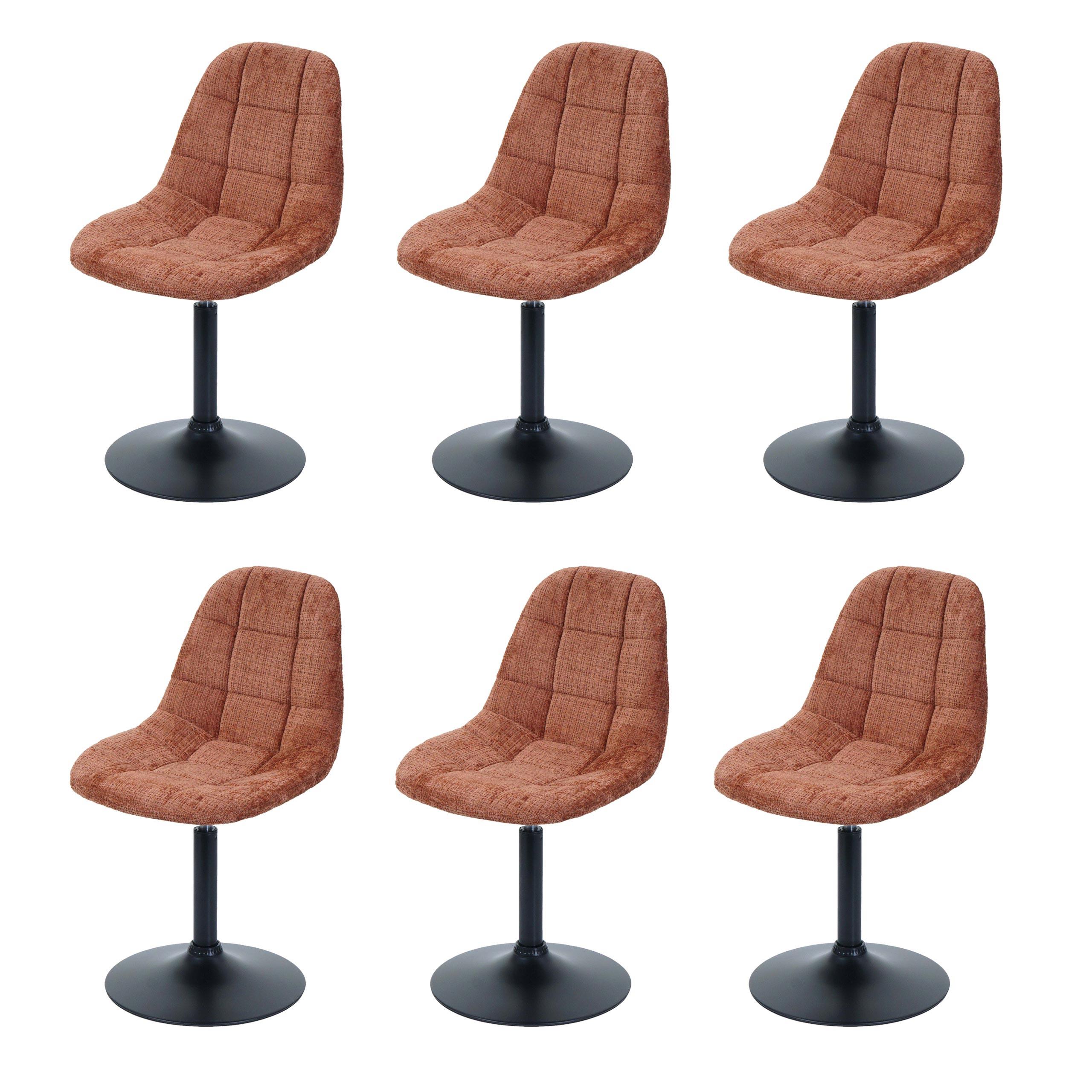ESSZIMMERSTUHL Orange 6er-Set - Terracotta/Orange, Textil (47/83/43cm) - MCW