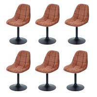 ESSZIMMERSTUHL Orange 6er-Set - Terracotta/Orange, Textil (47/83/43cm) - MCW