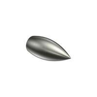 ENDSTÜCKE FÜR GARDINENSTANGEN 16 mm Ø, Poveda Edelstahl-Optik, Packung 2 Stück - Edelstahlfarben, Metall (5.4/2.5/2.5cm) - INTERDECO