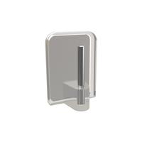 KLEBEHAKEN MIT METALLSTIFT für Vitragestangen, Glasklar, Packung 4 Stück - Transparent, Kunststoff/Metall (1.7/2.4/1.2cm) - INTERDECO