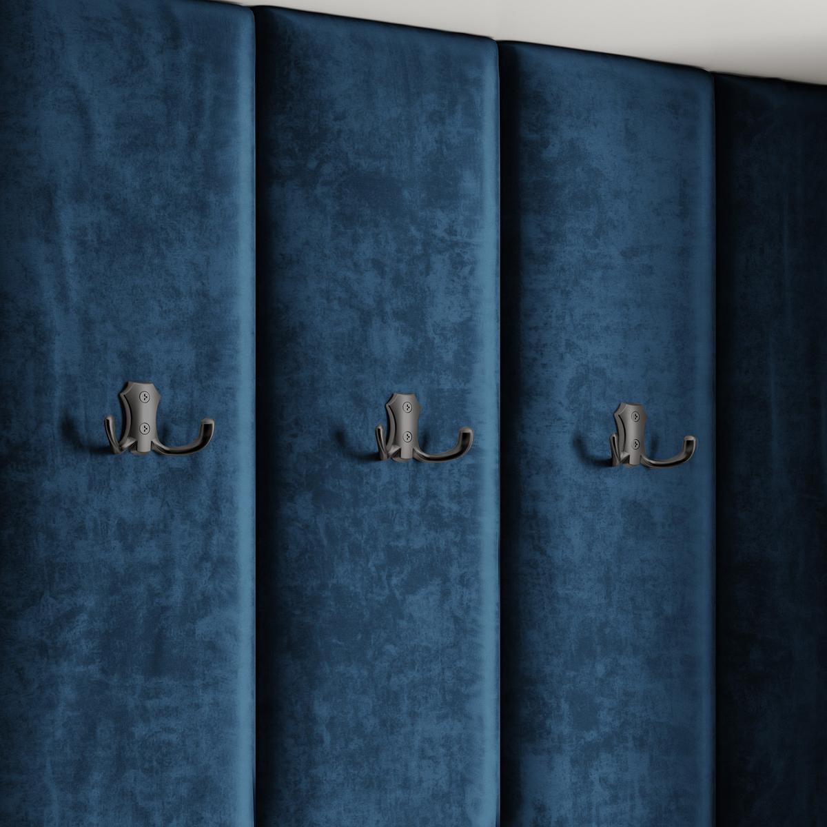 GARDEROBENSCHRANK REMA 200/240/60 cm Modern Garderobe-Set Eiche Lefkas - Blau/Eichefarben, Holzwerkstoff (200/240/60cm) - MASSENO