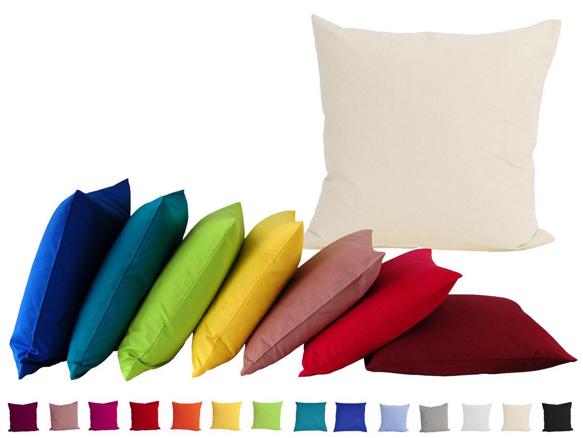 KISSENBEZUG Basic 100% Baumwolle weiß 80/80 cm - Weiß, Textil (80/80cm) - beties Heimtextil