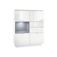 HIGHBOARD Metro Einsatz in Grau Hochglanz - Grau, Holzwerkstoff (103/123/37.5cm) - Vladon