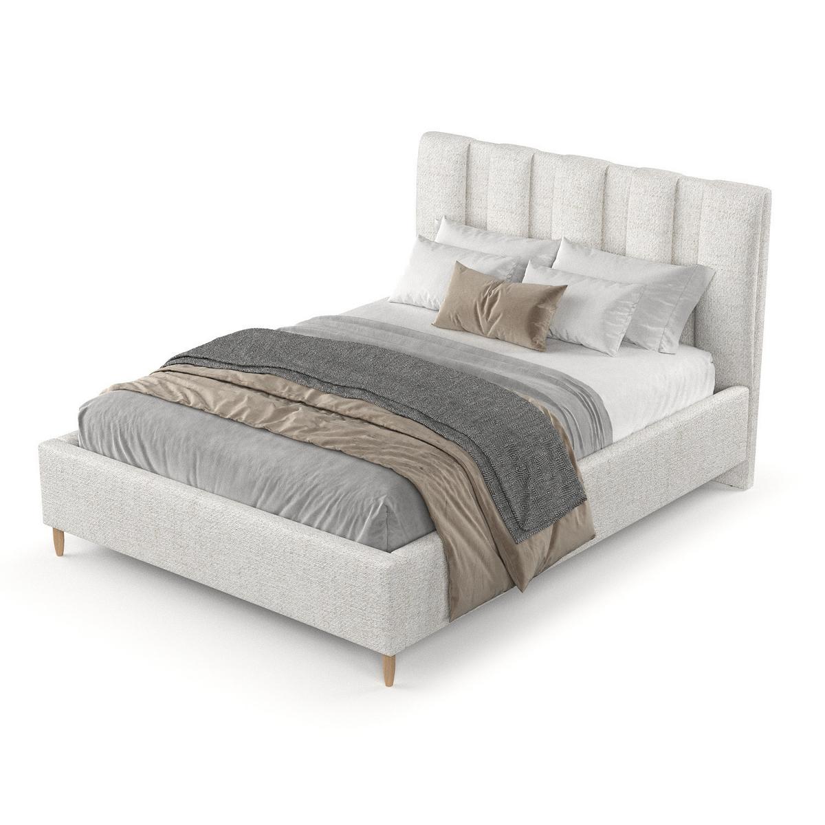 POLSTERBETT Loom 160/200 cm Creme im Neve Stoff - Creme/Naturfarben, Holz/Holzwerkstoff (160/200cm) - AltaBeds
