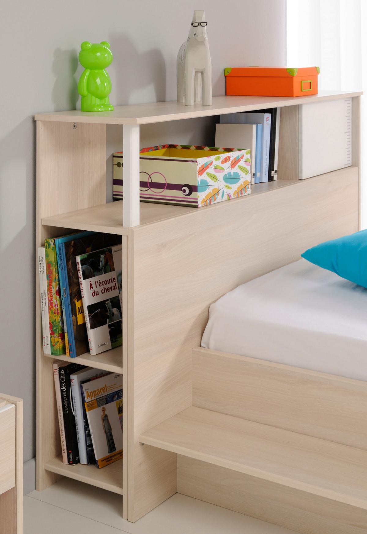 KINDERZIMMER Jugendzimmer Komplett-Set 5-tlg. Kleiderschrank Schreibtisch Bett 90x200 - Silberfarben/Weiß, Holz/Holzwerkstoff (203/180/123cm) - Parisot Meuble