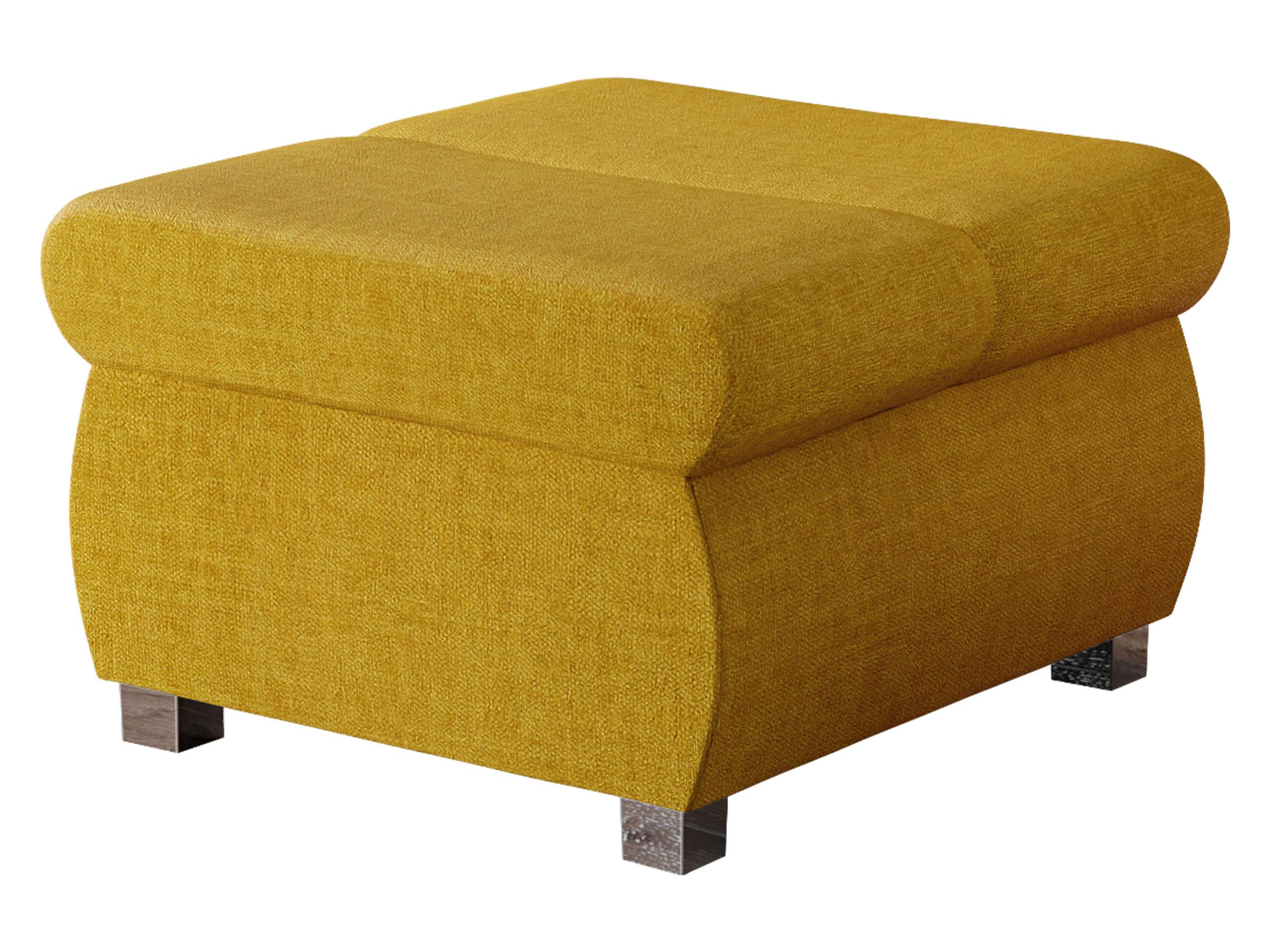 POLSTERHOCKER Bangkok Klein - Gelb/Silberfarben, Holz/Kunststoff (60/39/60cm) - MIRJAN24