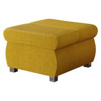 POLSTERHOCKER Bangkok Klein - Gelb/Silberfarben, Holz/Kunststoff (60/39/60cm) - MIRJAN24