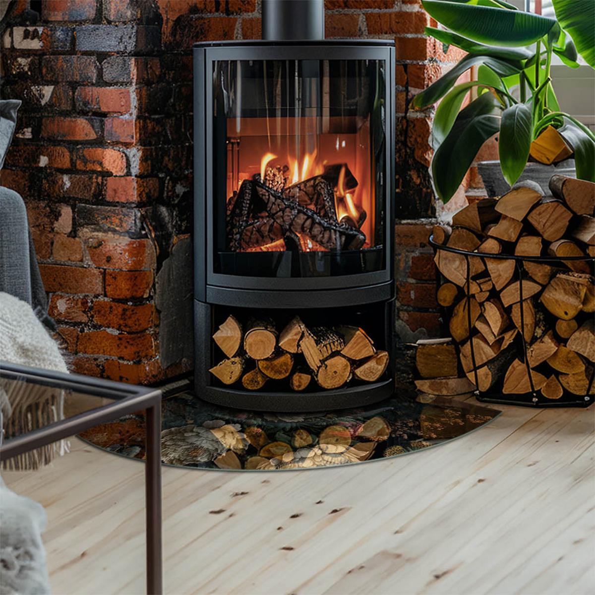 GLASPLATTE für Kamin 100x100 cm - Grün, Glas (100/100/0.4cm) - TULUP