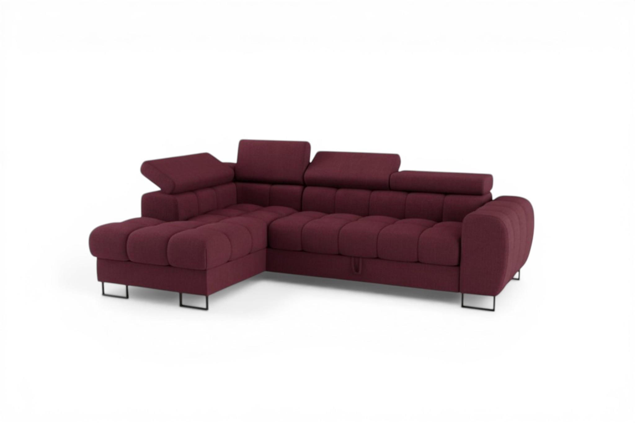 ECKSOFA Bastien Mit Schlaffunktion - Rot, Holzwerkstoff/Textil (170/260cm) - Fun Möbel