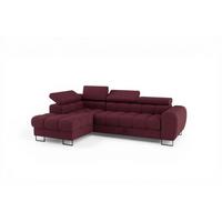 ECKSOFA Bastien Mit Schlaffunktion - Rot, Holzwerkstoff/Textil (170/260cm) - Fun Möbel