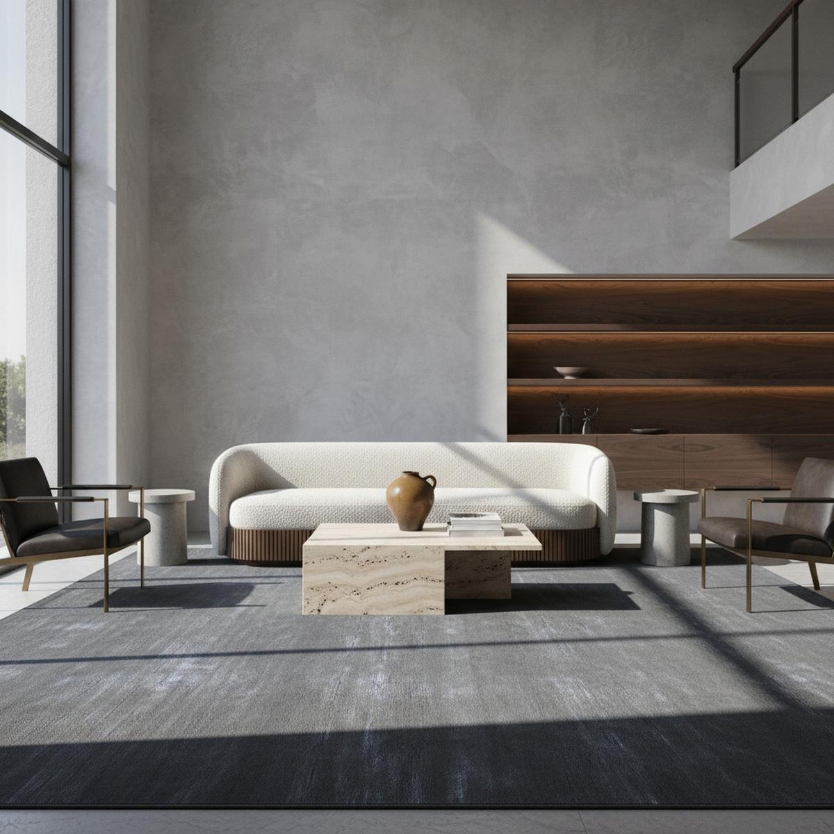 TEPPICH Kurzflor Waschbar LECH in Grau, einfarbig, 240 x 340 cm - Grau, Textil (340/240cm) - KADIMA DESIGN